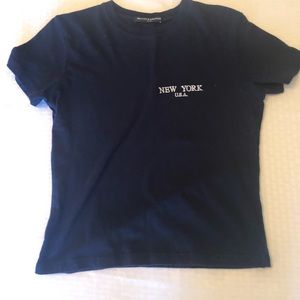Brandy Melville navy NY T-shirt